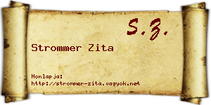Strommer Zita névjegykártya