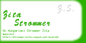 zita strommer business card